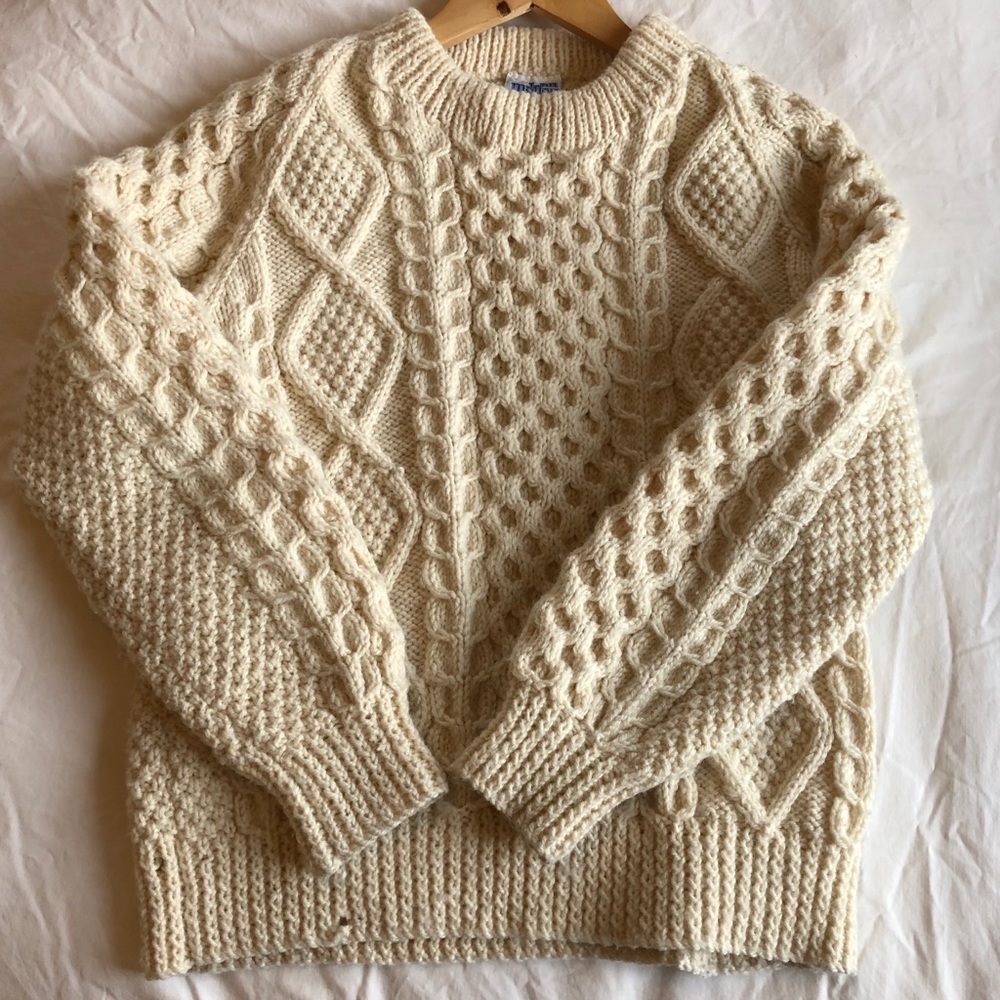 JohnMolloy Donegal Wool Fisherman Pullover Sweater